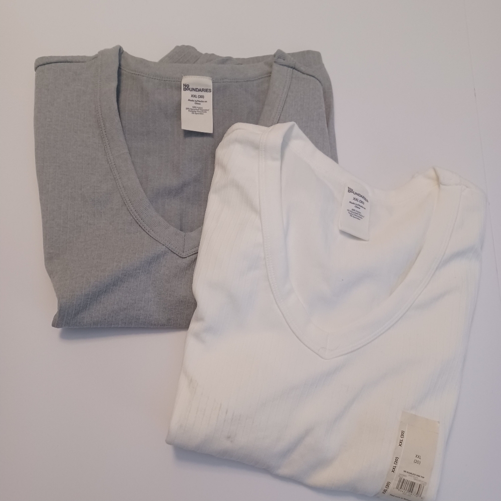 NOBO ribbed Stretch Long Sleeve Cropped Tops Sz XXL 20